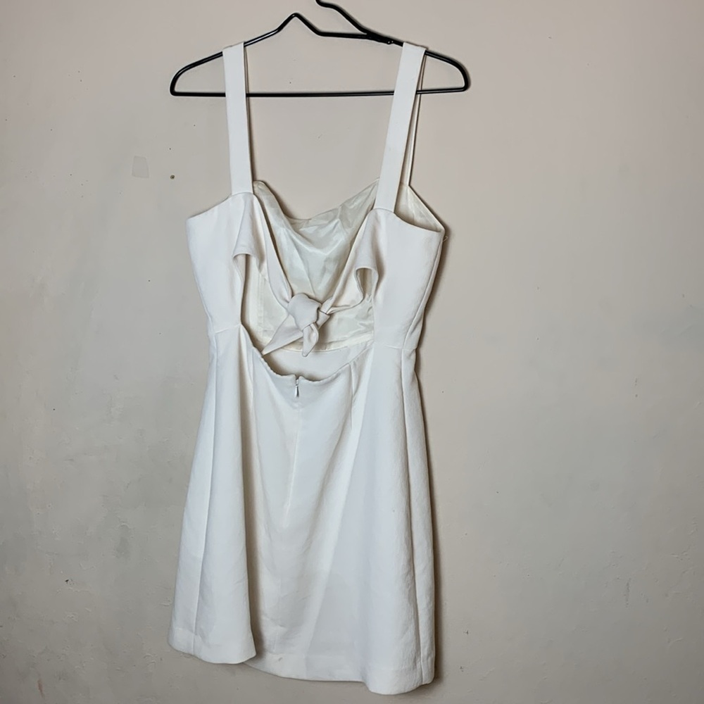 Aritzia White Sleeveless Midi Dress with Back Bow - Picture 6 of 8